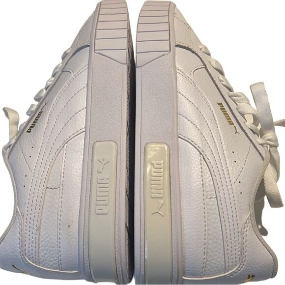 Puma Cali Star White Leather Lace Up Sneakers Size 8 NIB - Picture 6 of 12